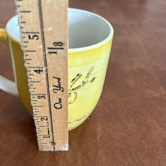 Yellow Swirl Coffee Mug 10 Oz Dishwasher & Microwave Safe - Picture 5 of 7